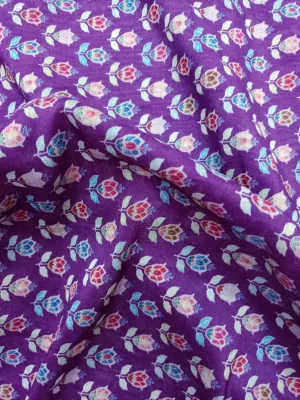 Handloom Pure Silk Soft Chanderi Digital Printed Fabric