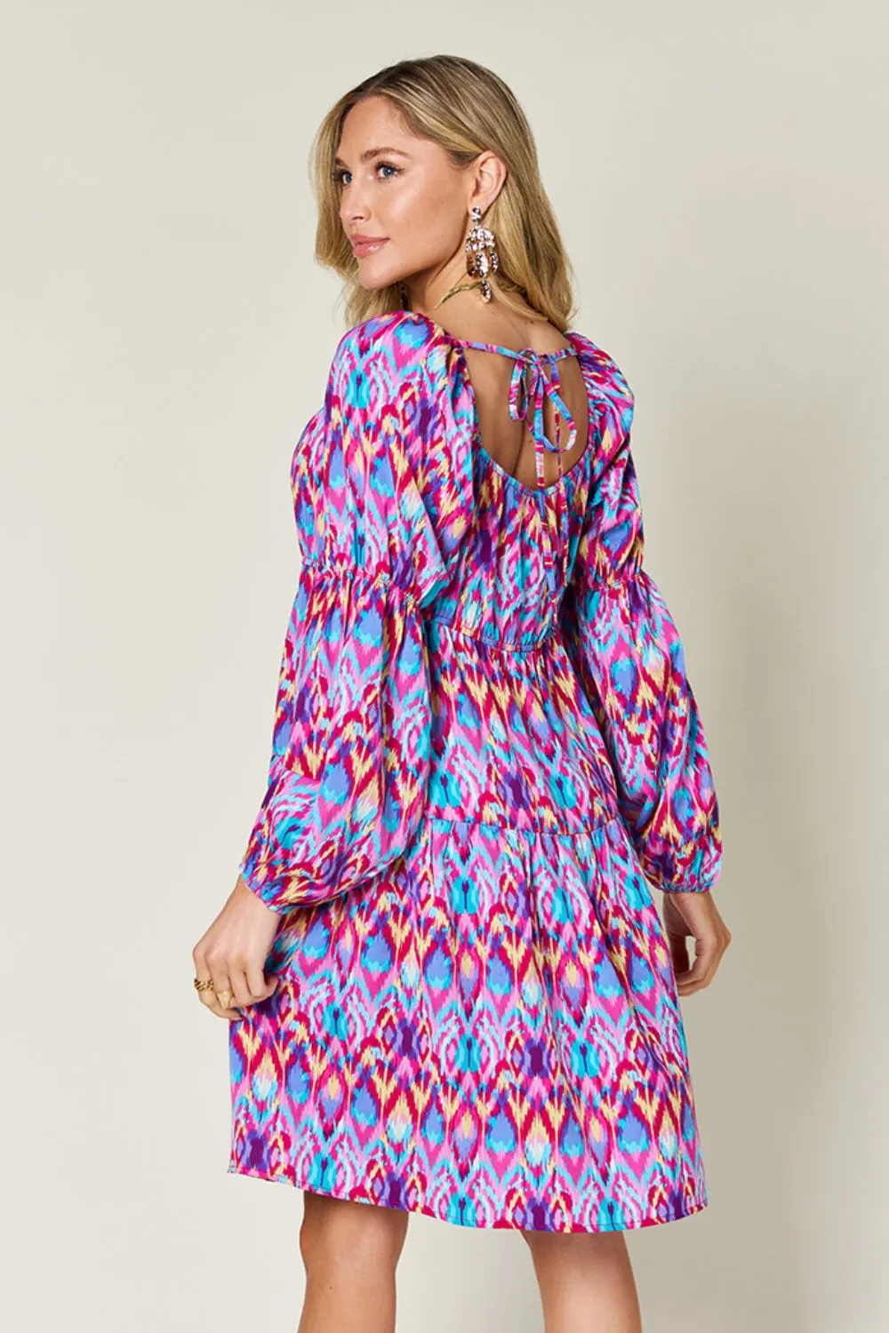 Hazel Blues® |  Double Take Printed Long Sleeve Dress