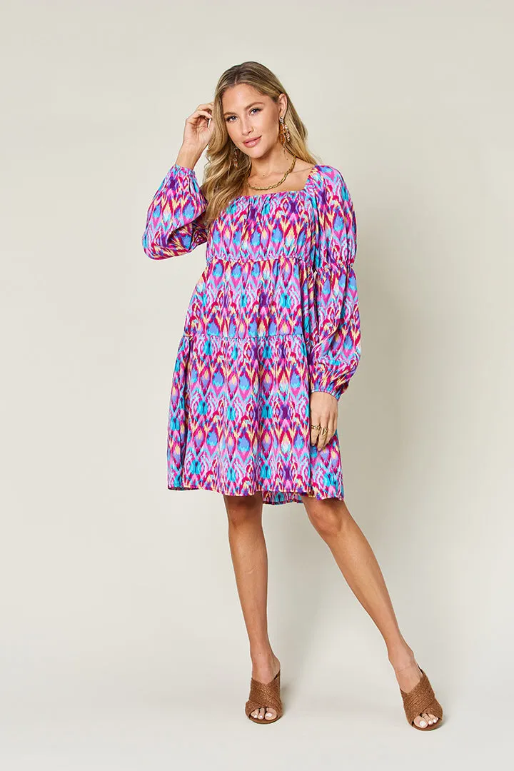 Hazel Blues® |  Double Take Printed Long Sleeve Dress