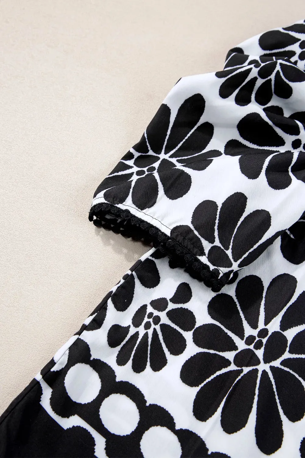 Hazel Blues® |  Printed Round Neck Half Sleeve Blouse