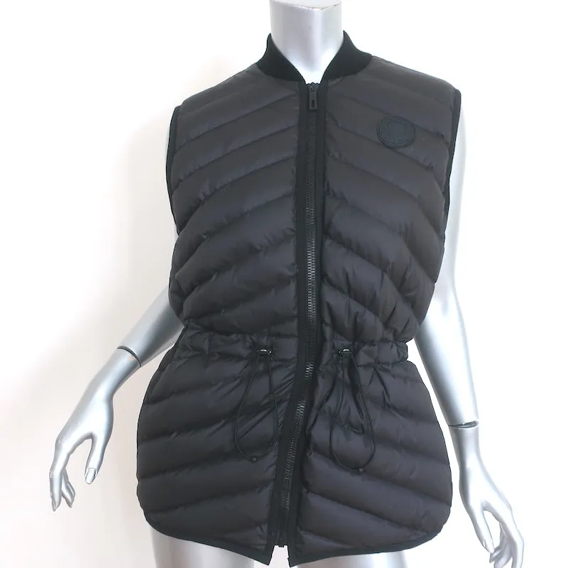 Hermes Quilted Gilet Down Puffer Vest Black Size 38