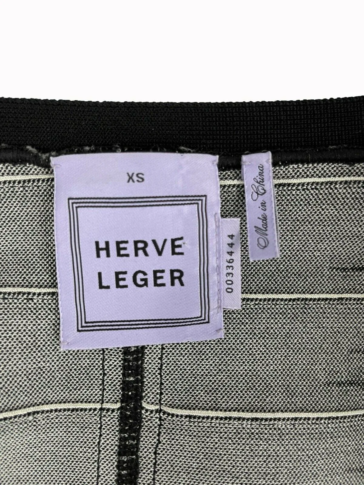 Herve Leger - Britt Ombre Bandage Jacquard Jacket - Black / White - XS