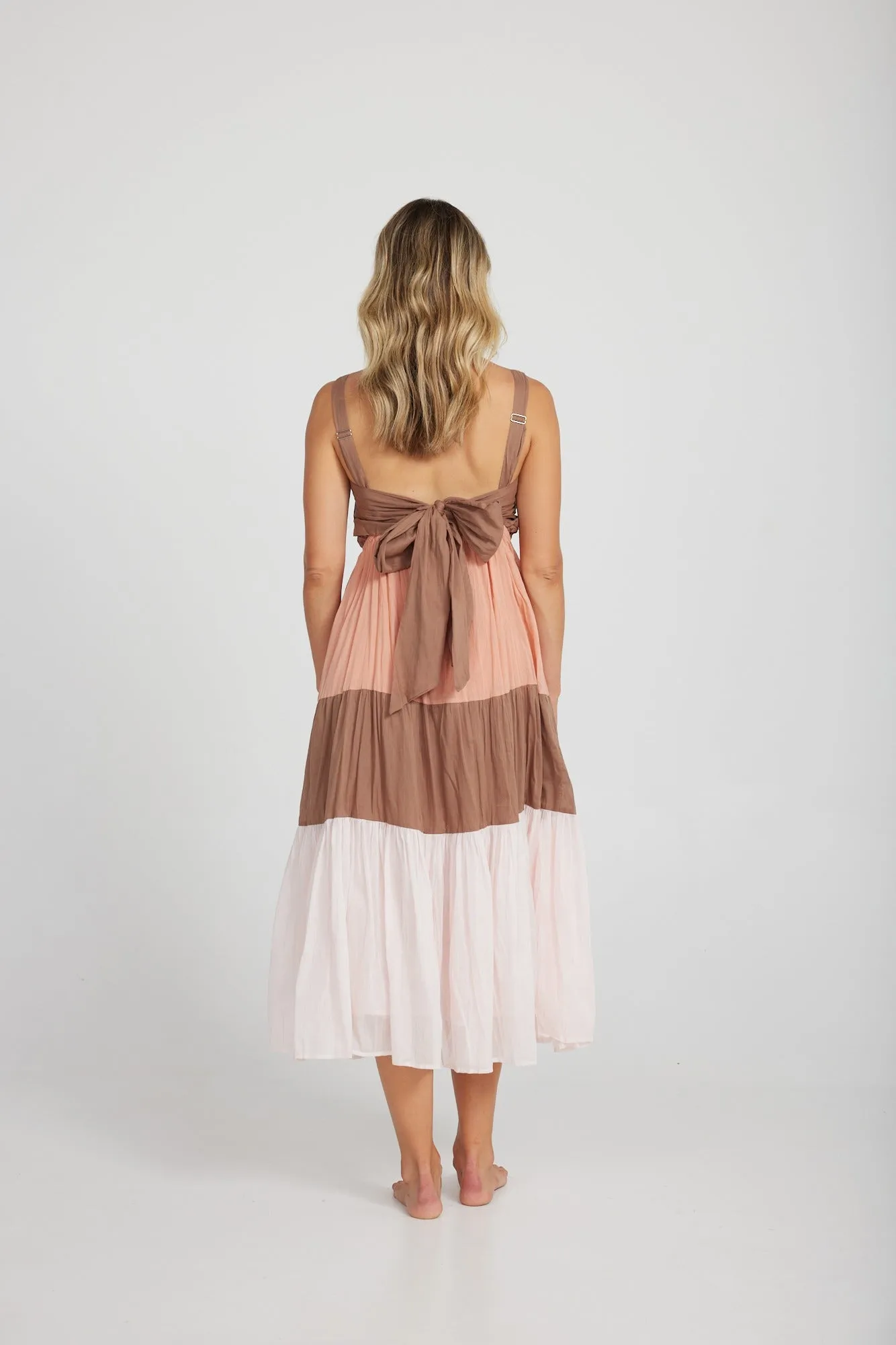 Holiday Carmello Dress Terreacotta/Cocoa/Pink H1135-3