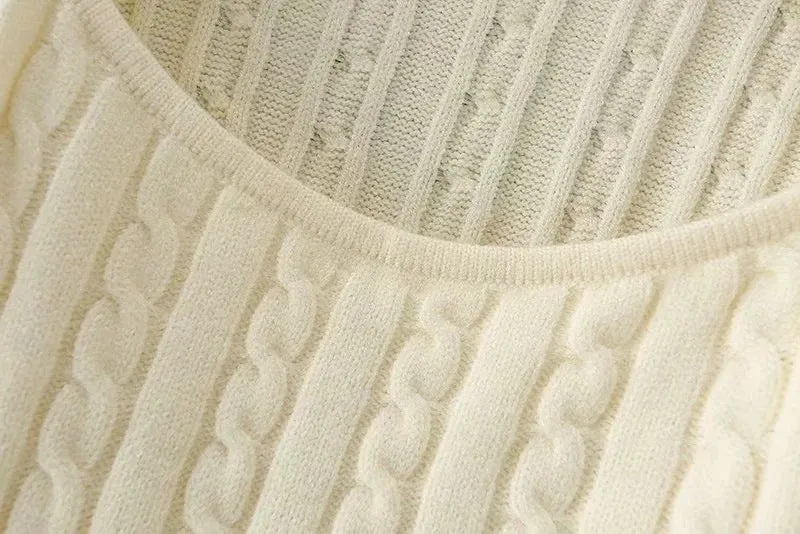 Hollow-out Knit High Collar Sweaters Shirts