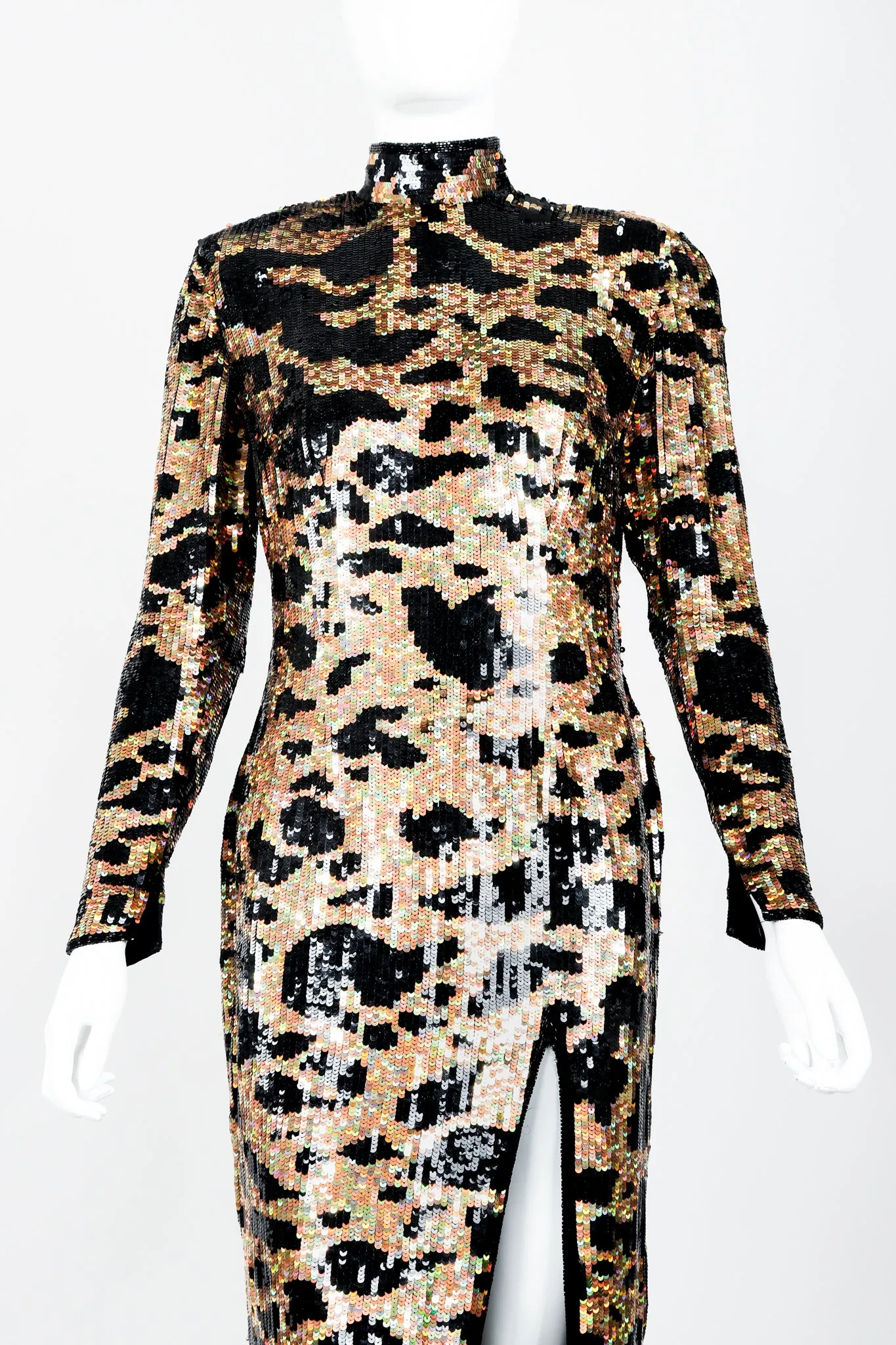 Holographic Sequin Sheath Dress