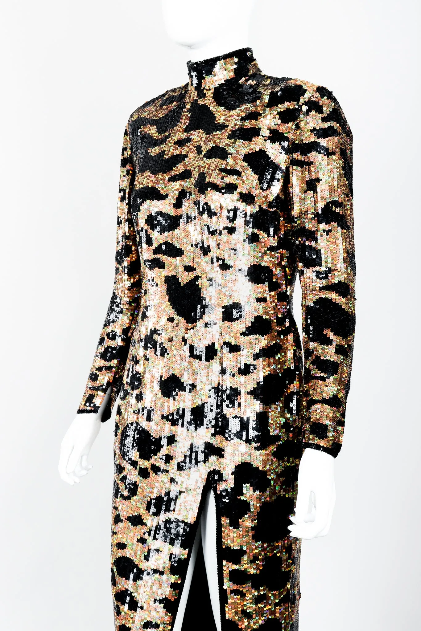 Holographic Sequin Sheath Dress