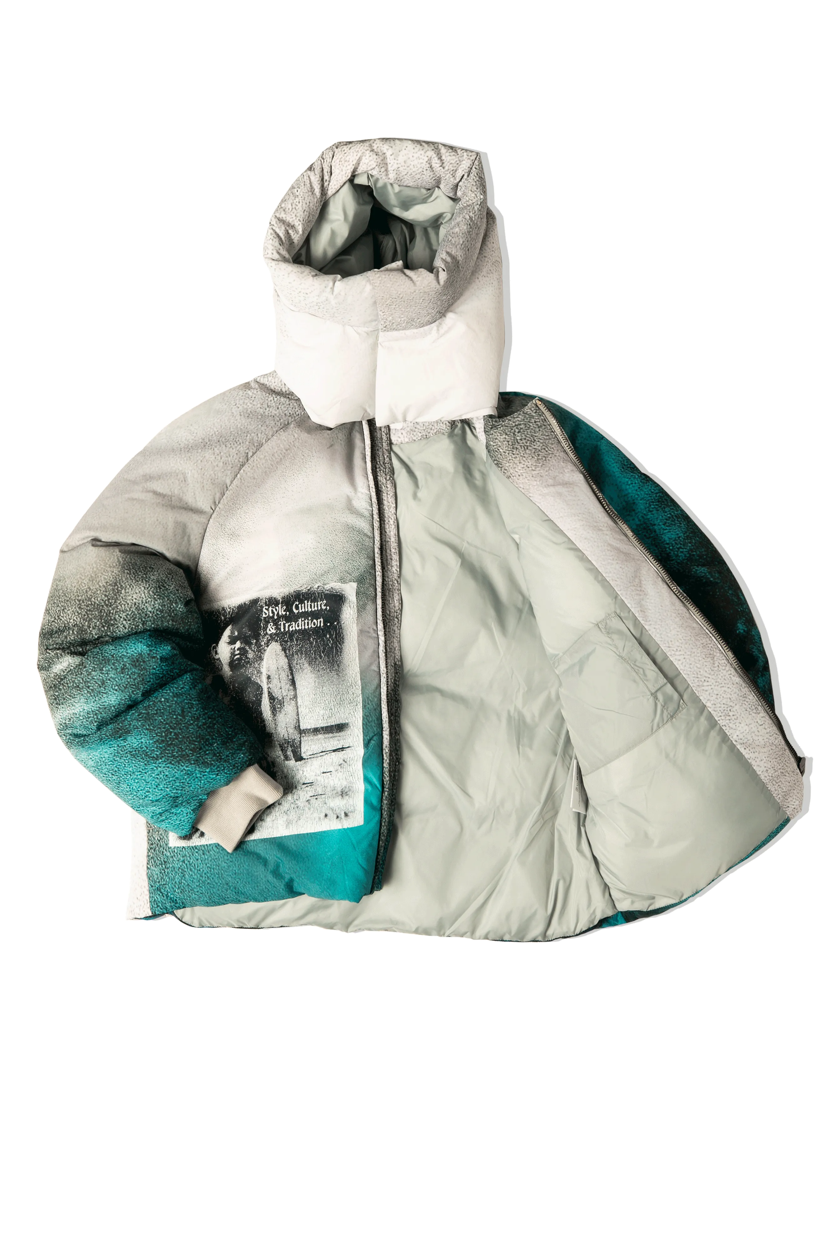 Hooded Puffer Jacket Woven