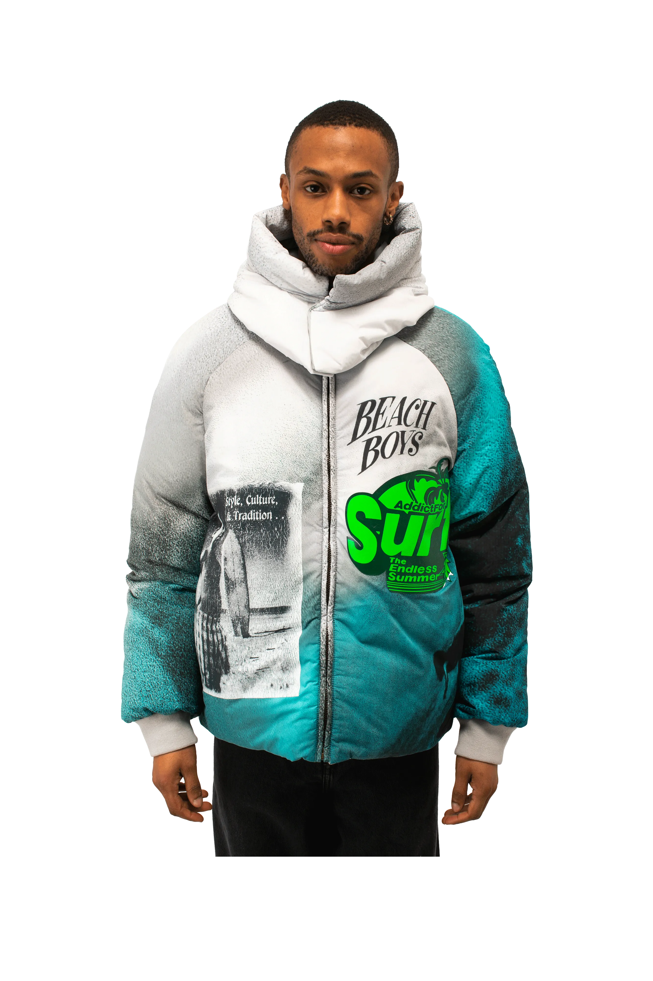 Hooded Puffer Jacket Woven