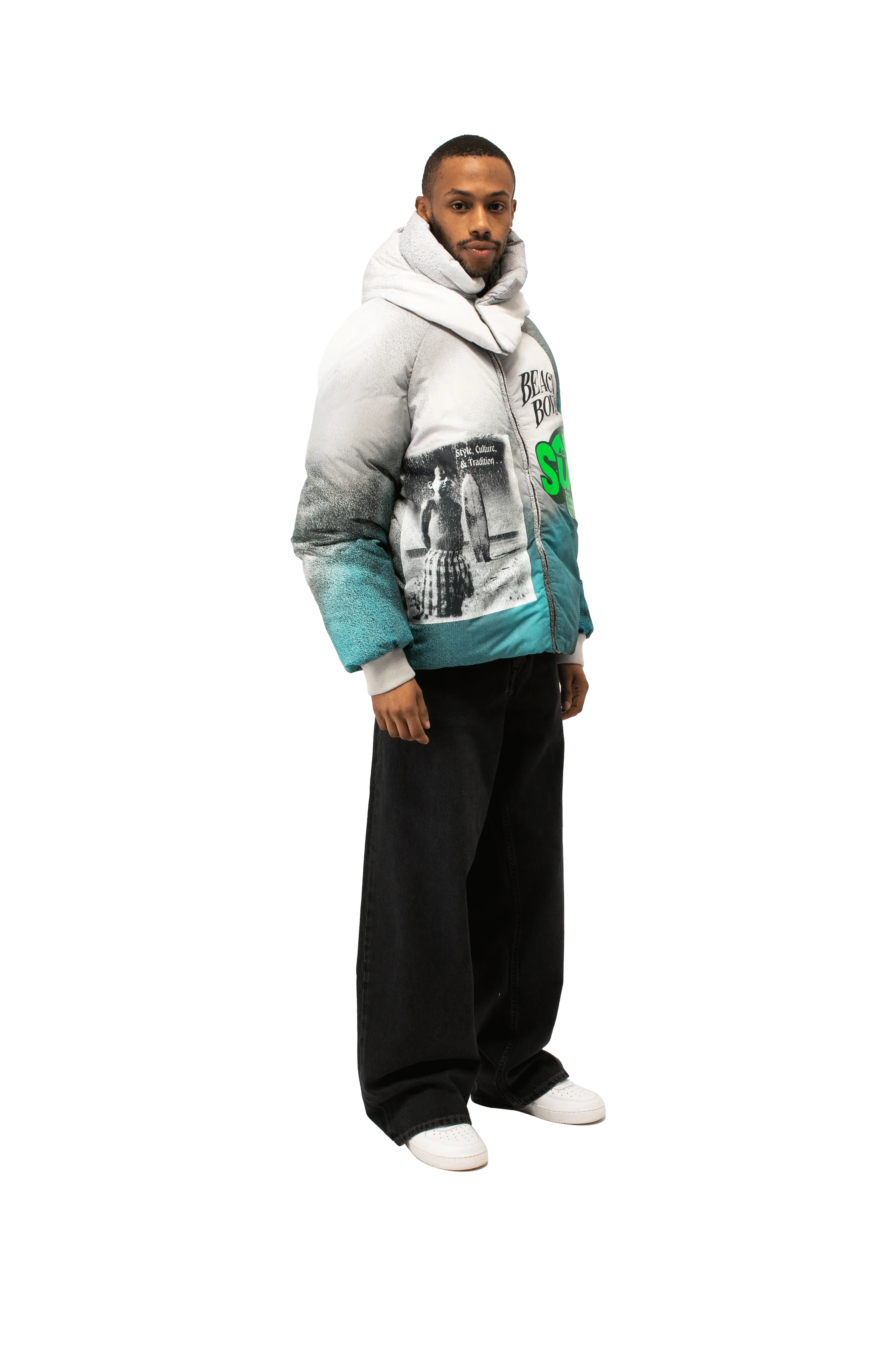 Hooded Puffer Jacket Woven