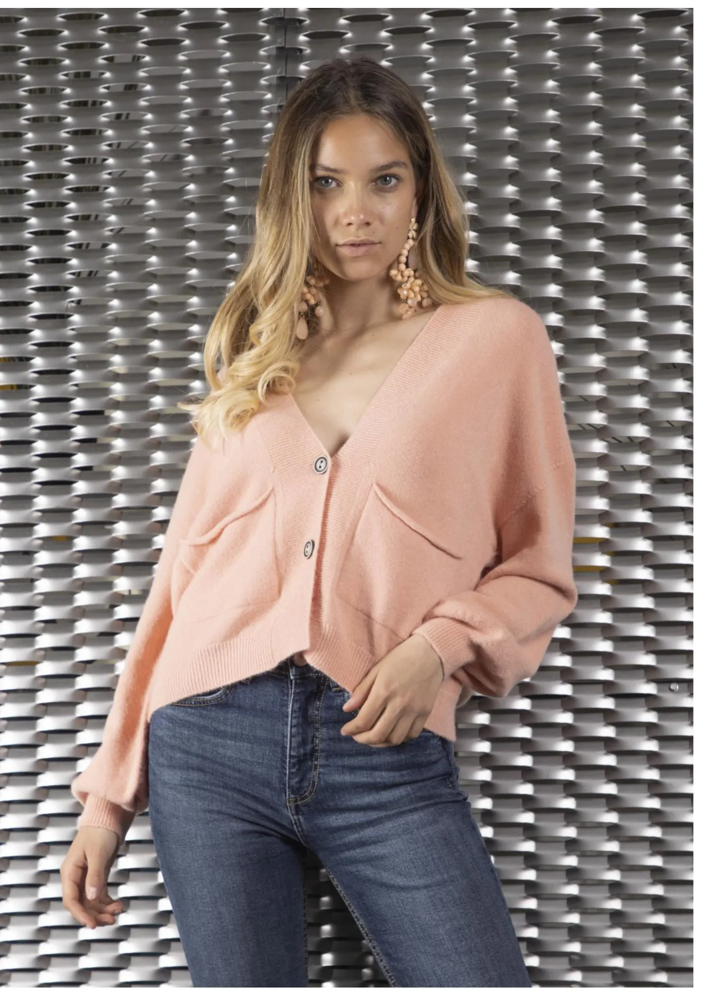 Hot Pink 2 Button Cardigan