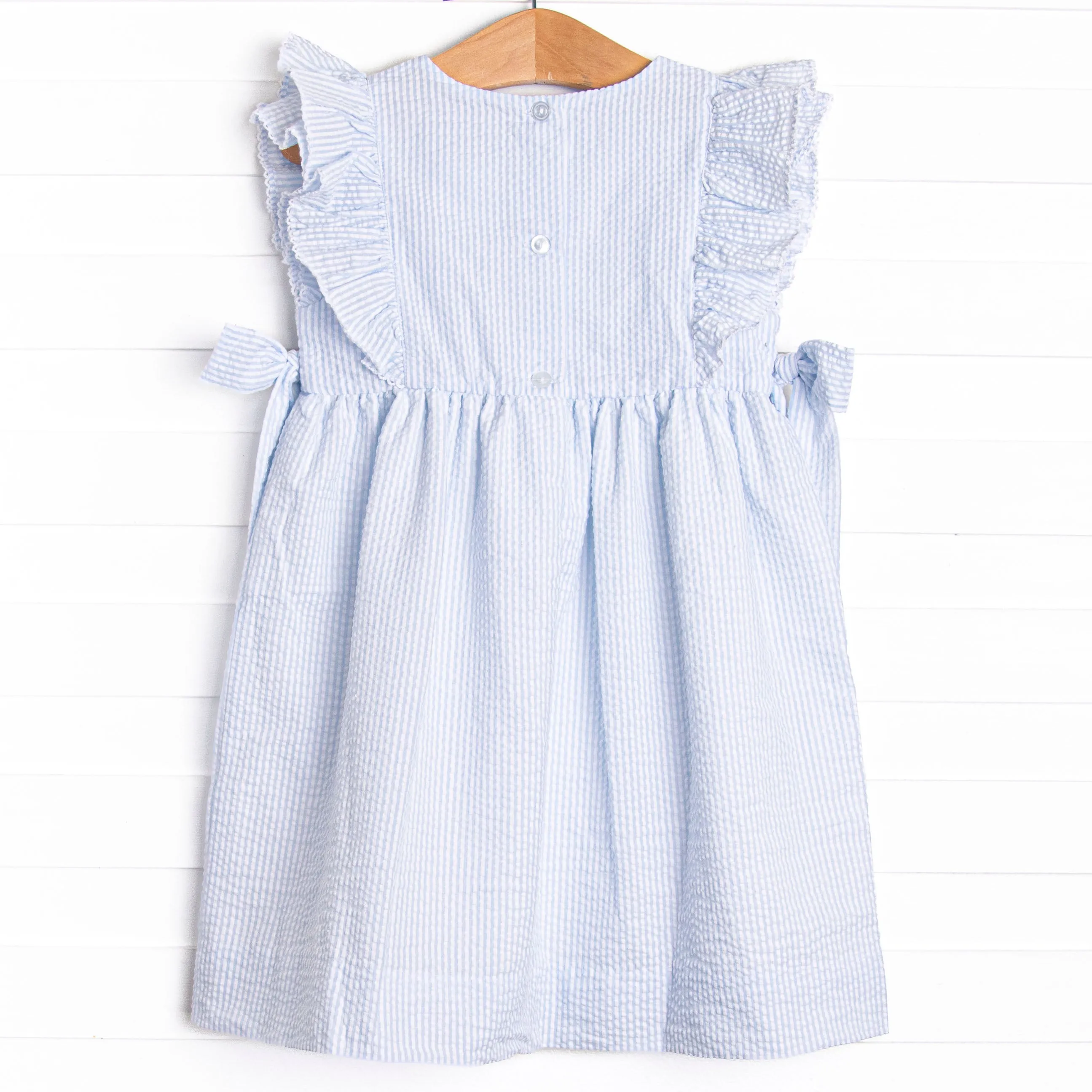 Hundred Acre Honey Applique Side Tie Dress, Blue