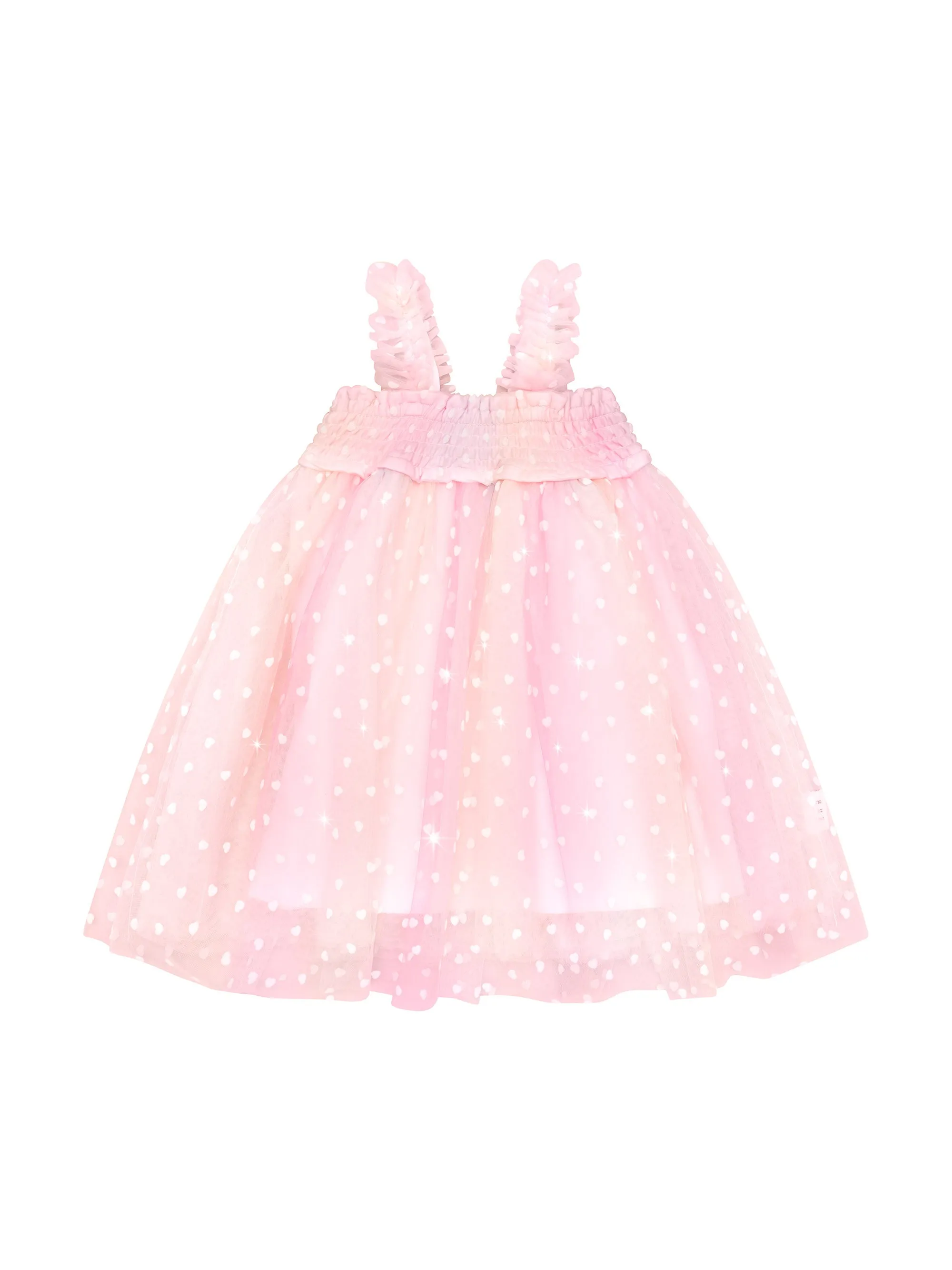 Huxbaby Sweetheart Shirred Tulle Dress
