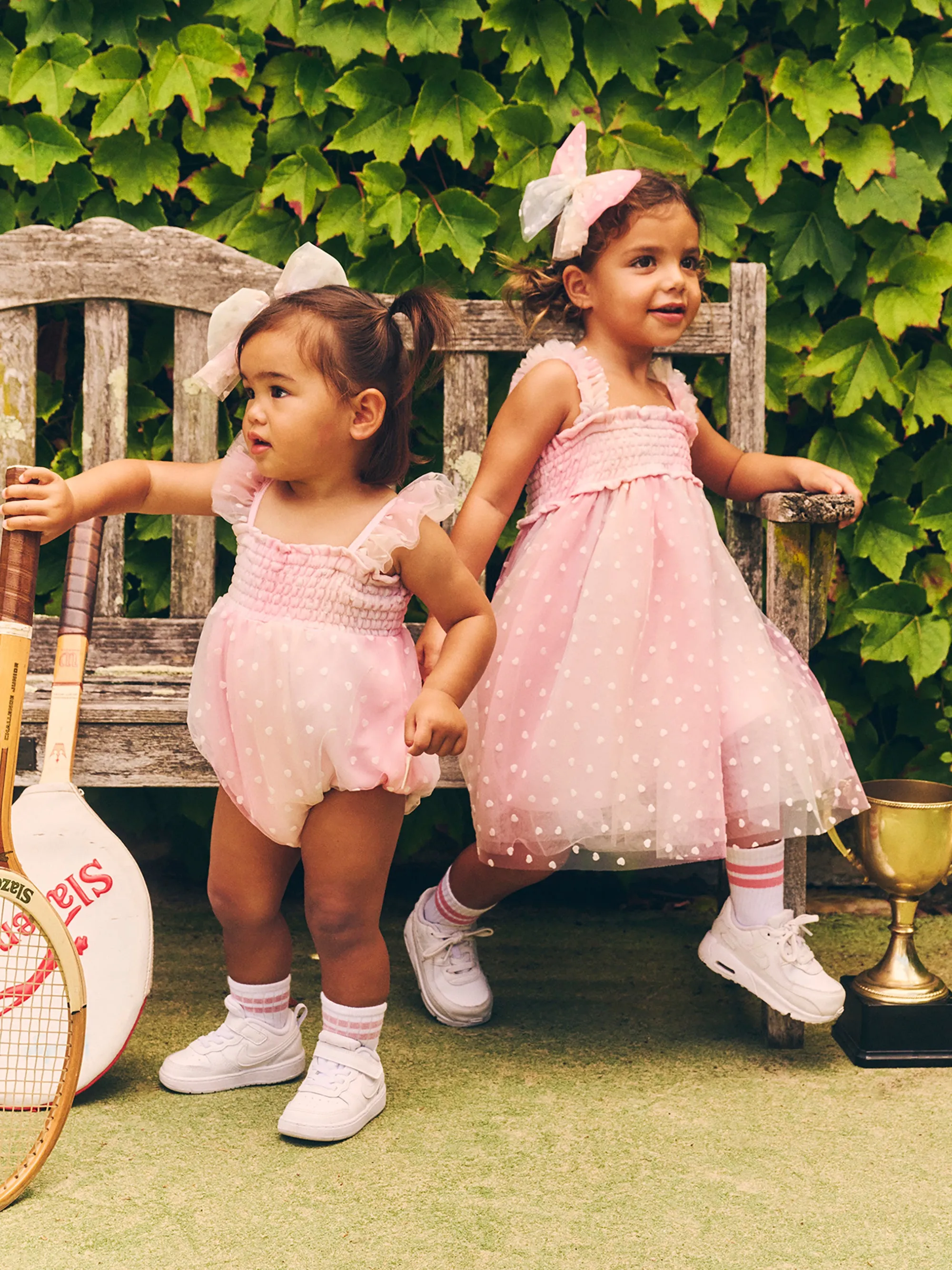 Huxbaby Sweetheart Shirred Tulle Dress