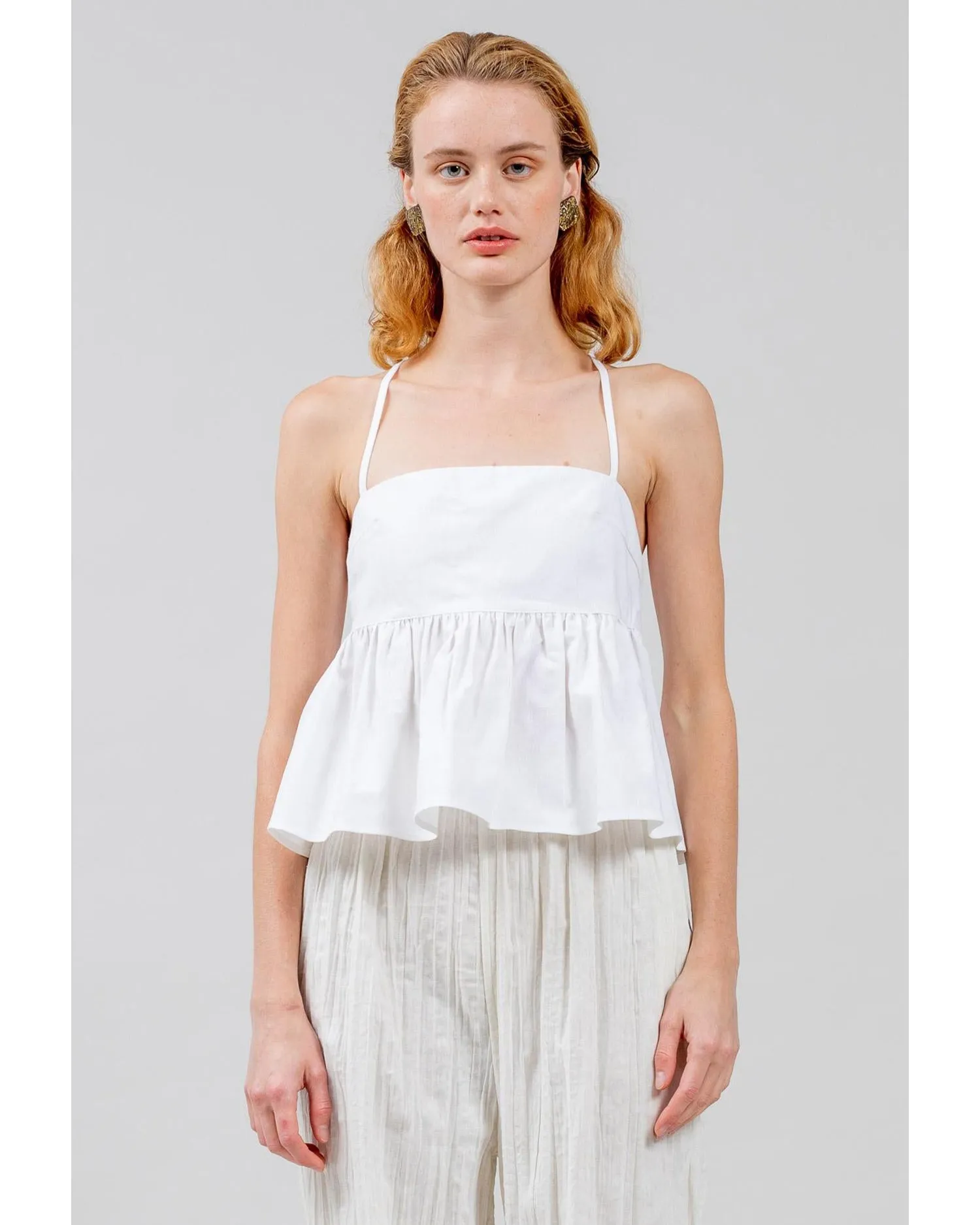 Imani cotton top in white