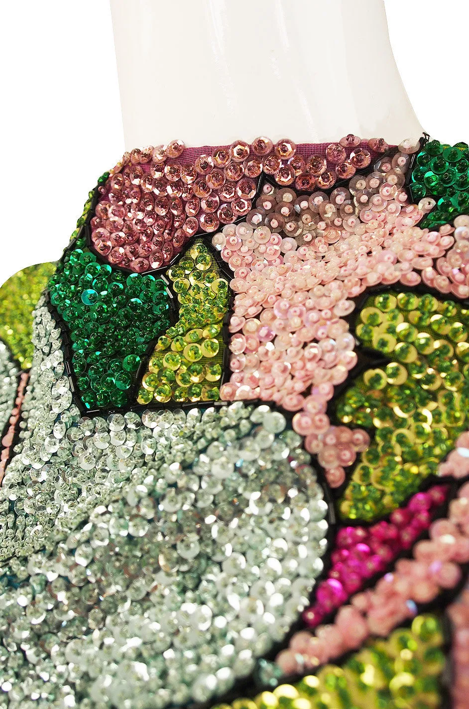 Incredible 1960s Sequin & Bead Maxi Dress