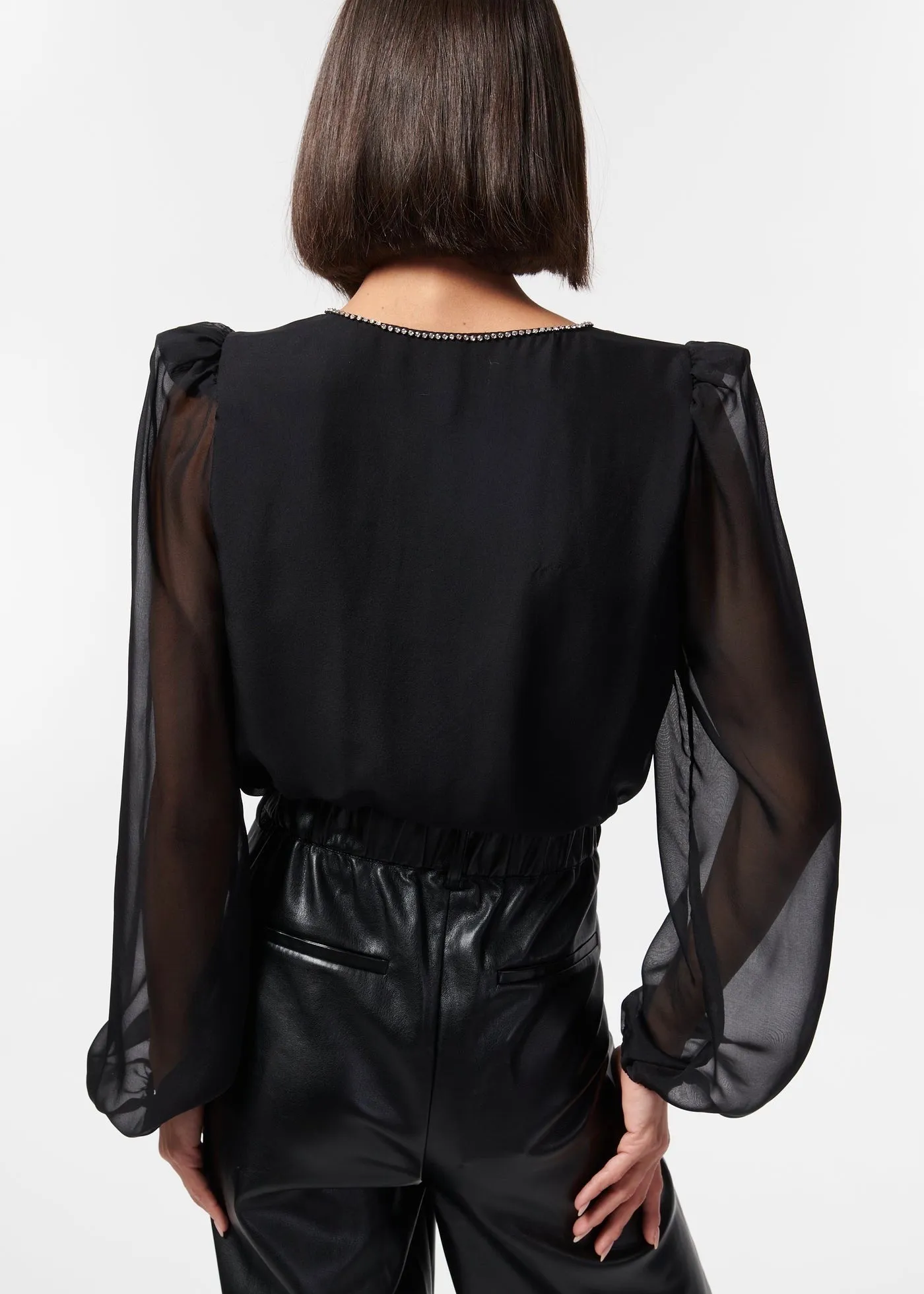 Ingrid Crystal Bodysuit (Black)