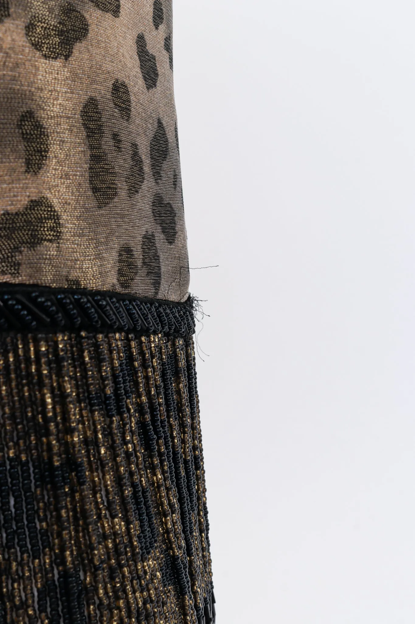 Iridescent Leopard Print Fringe Dress