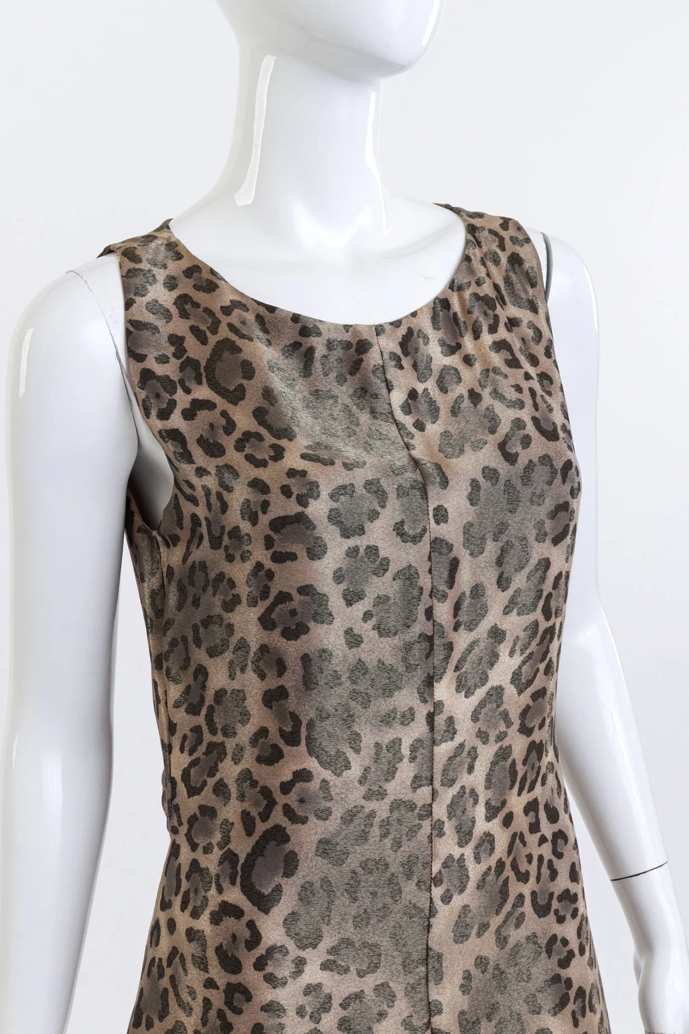Iridescent Leopard Print Fringe Dress