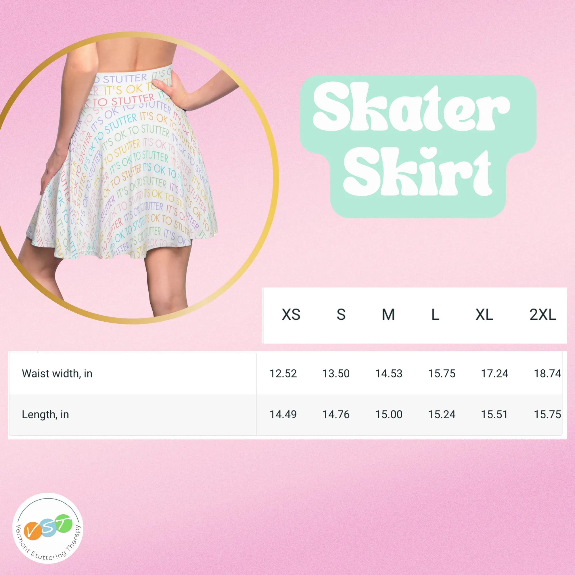 It's OK to Stutter Women's Skater Skirt