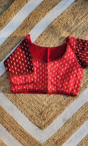 Jacquard Cotton Patchwork Blouse