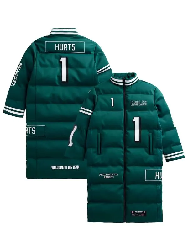 Jalen Hurts Philadelphia Eagles Off Season Player Puffer Coat