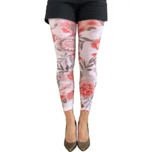 Japanese Flower Footless Tights