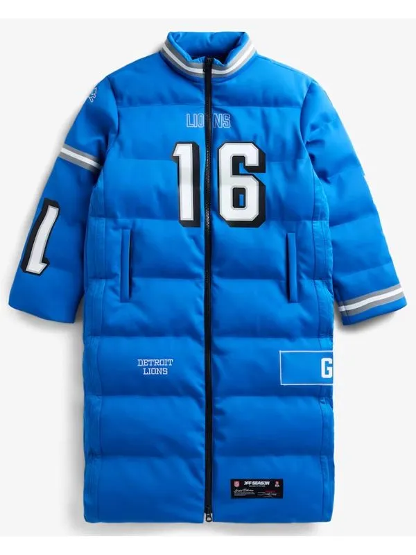Jared Goff Detroit Lions Off Season Player Puffer Coat