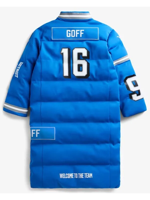 Jared Goff Detroit Lions Off Season Player Puffer Coat