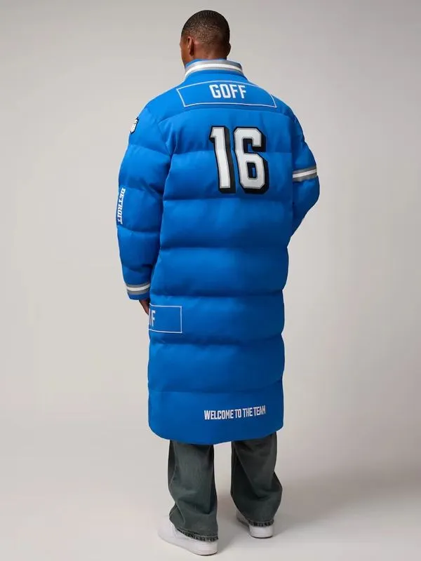 Jared Goff Detroit Lions Off Season Player Puffer Coat