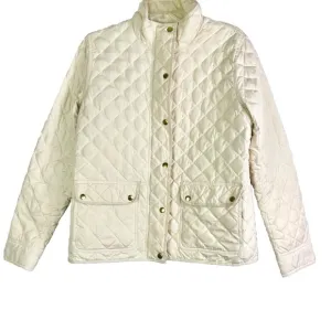 J.Crew Quilted Puffer Jacket Coat Full Zip &amp; Snaps Pockets Women’s