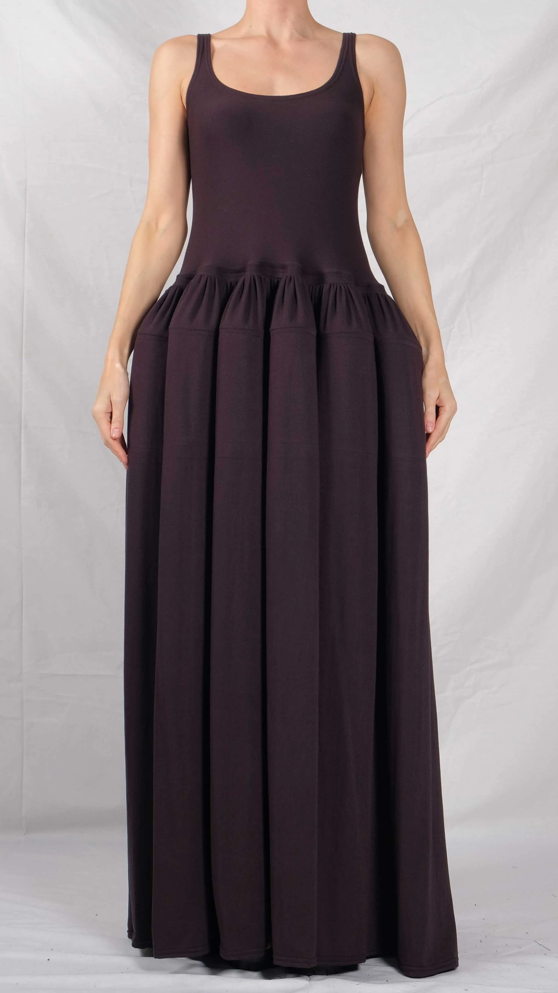 Jersey Ruffled Maxi Dress