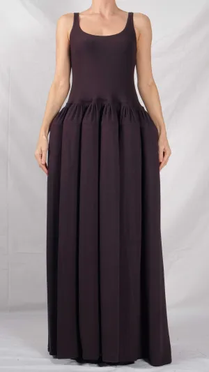 Jersey Ruffled Maxi Dress