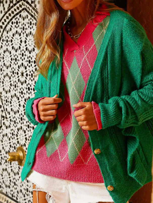 Jesse V-Neck Button Down Ruffled Cardigan