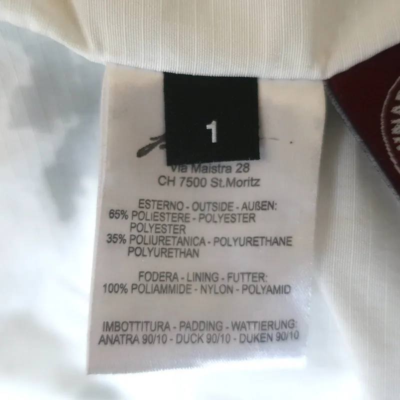 Jet Set Hooded Down Puffer Jacket Silver Size 1