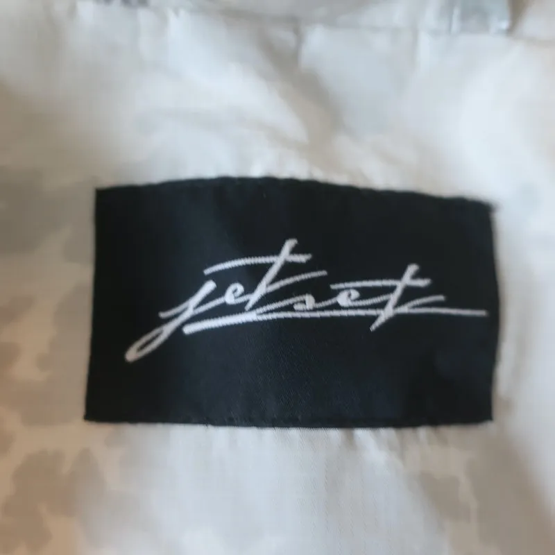 Jet Set Hooded Down Puffer Jacket Silver Size 1