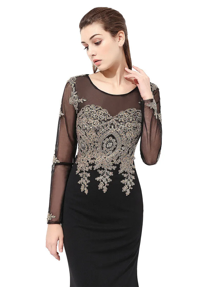 Jewel Neckline  Evening Dresses