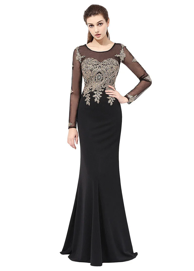 Jewel Neckline  Evening Dresses