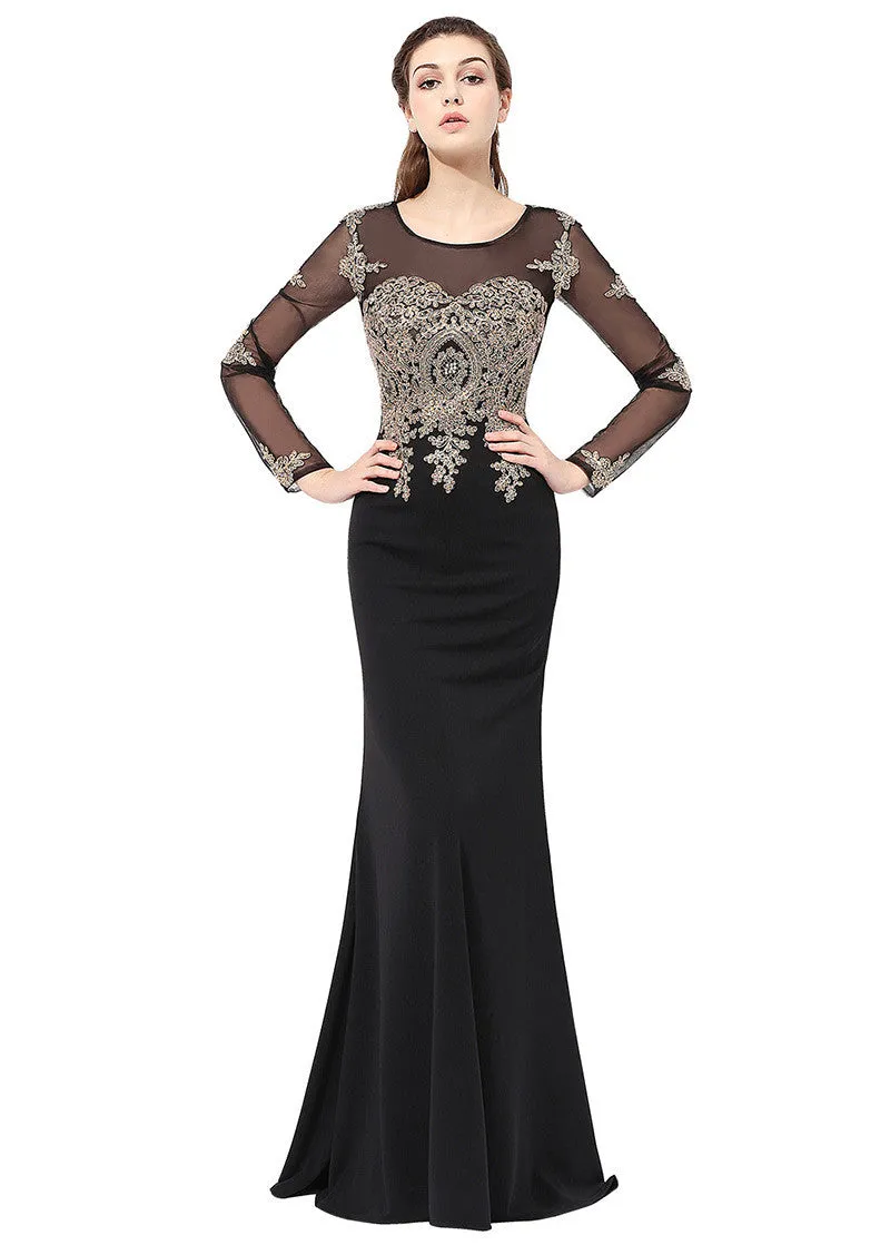 Jewel Neckline  Evening Dresses