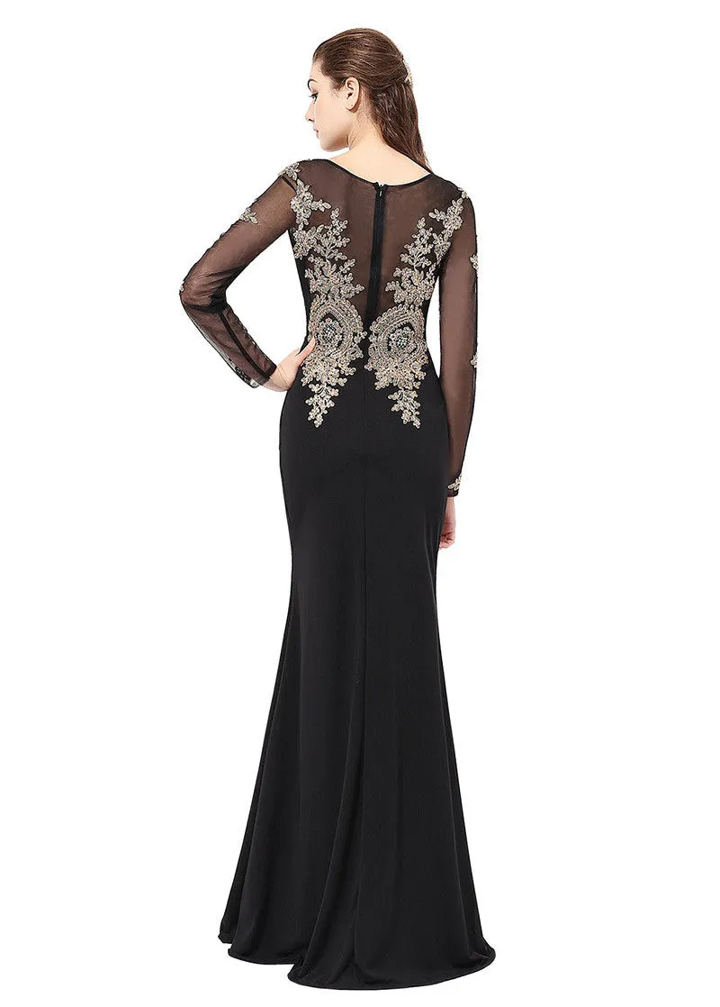 Jewel Neckline  Evening Dresses