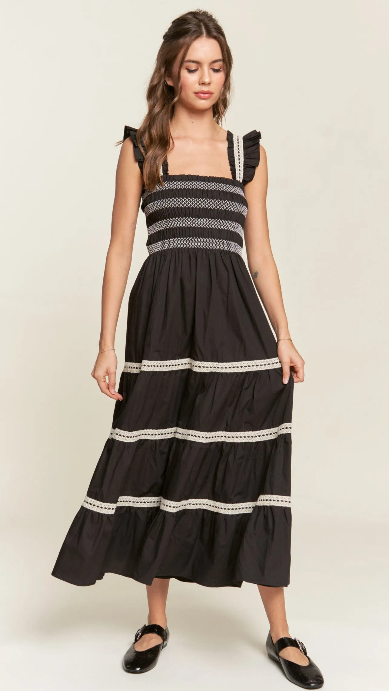 Katie Smocked Maxi Dress