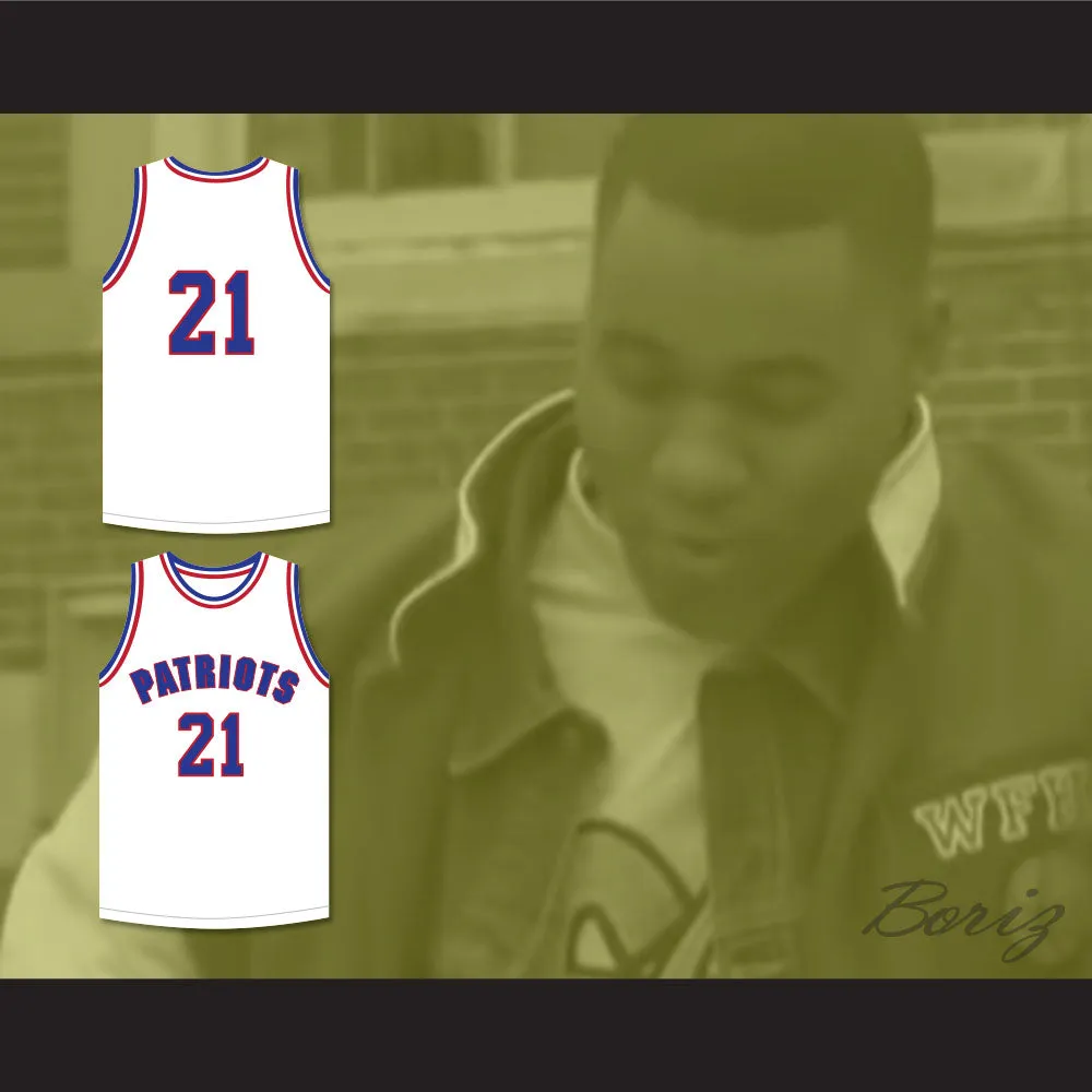 Khalil Robinson 21 Will Foster High School Patriots White Basketball Jersey The Red Sneakers