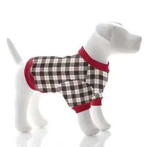 KicKee Pants Print Dog Tee (Midnight Holiday Plaid) - FINAL SALE