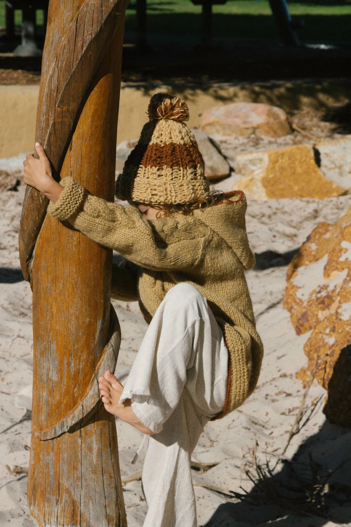 Kids Tide Zip Cardigan // Butterscotch