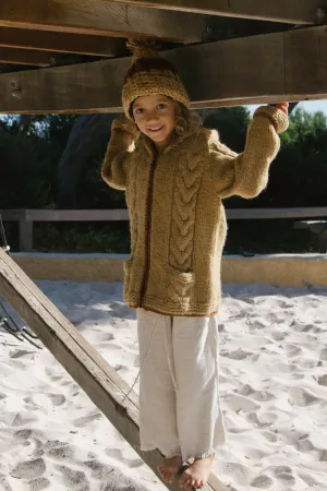 Kids Tide Zip Cardigan // Butterscotch