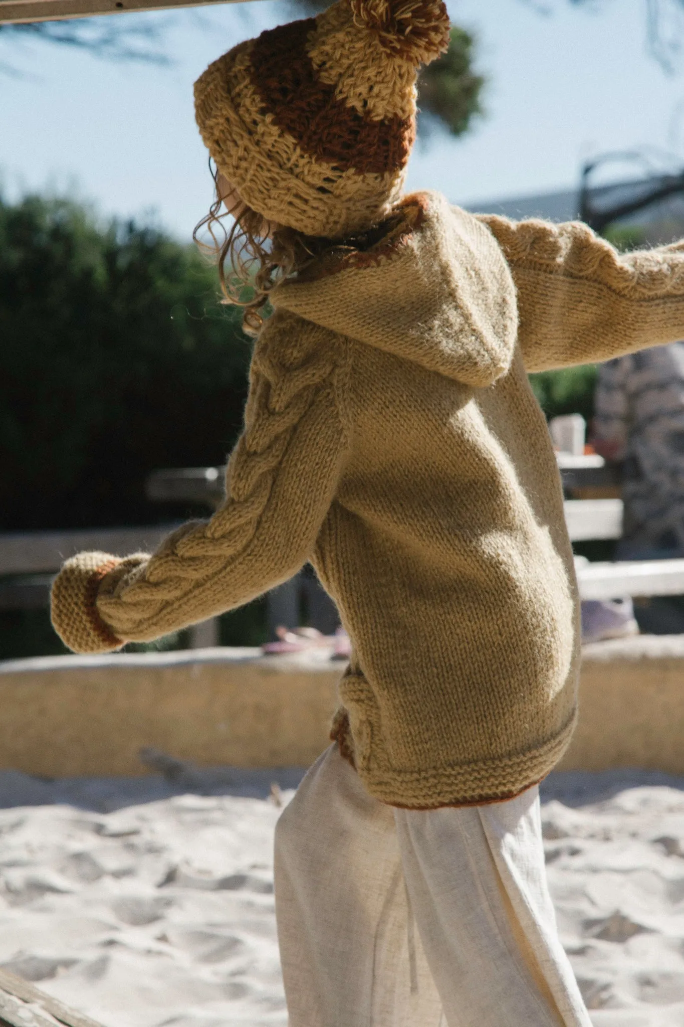 Kids Tide Zip Cardigan // Butterscotch