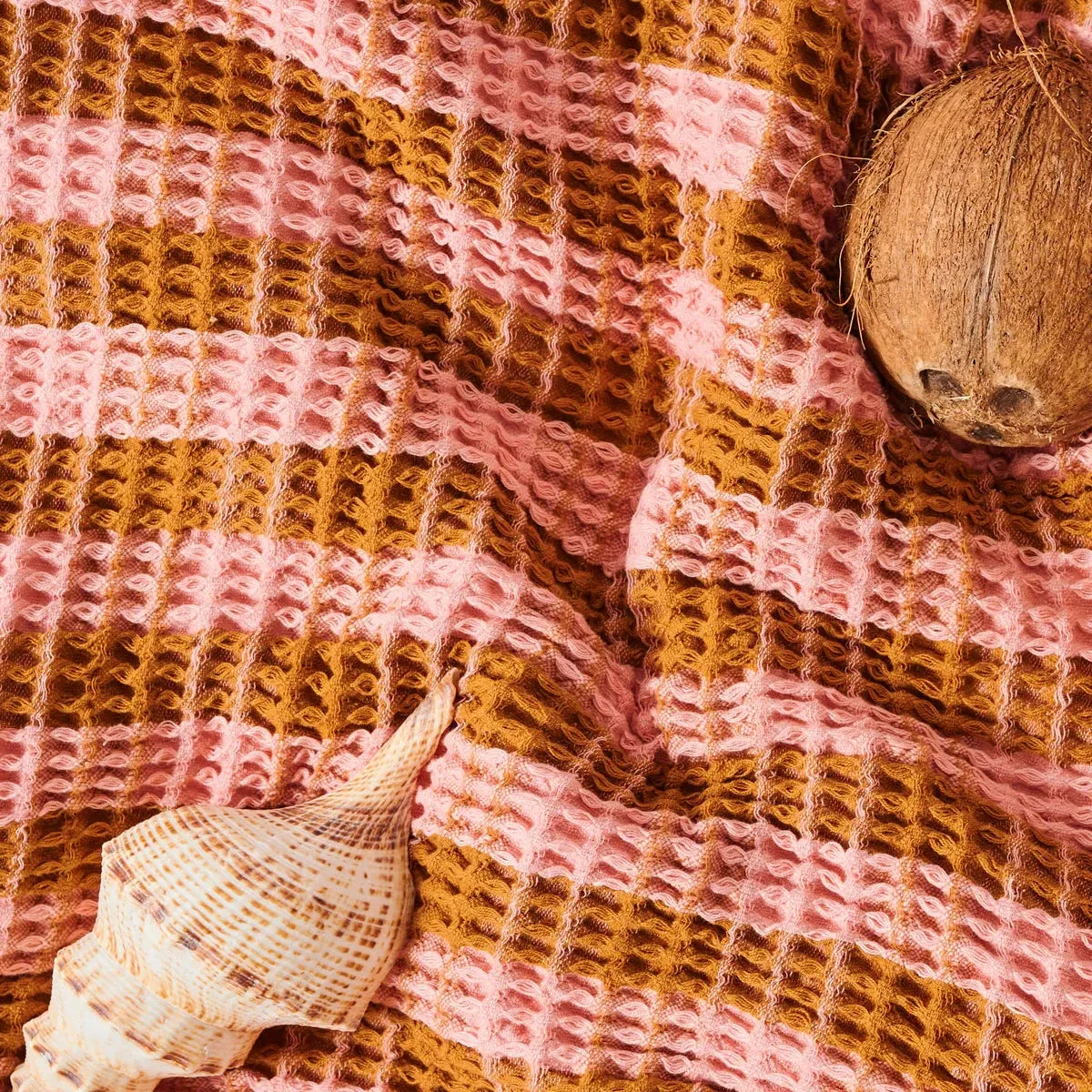 Kip&Co Adult Waffle Poncho | Toasted Marshmallow