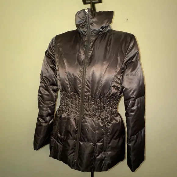 Laundry By Shelli Segal Brown Down Puffer Coat
