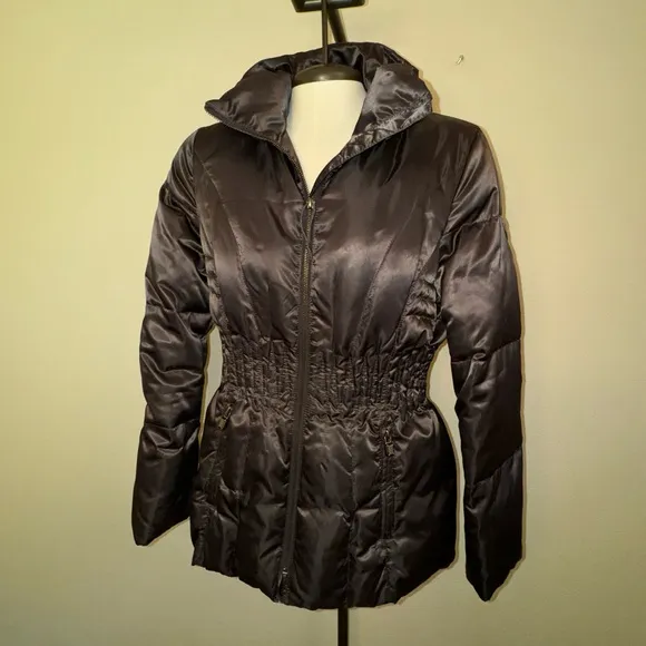 Laundry By Shelli Segal Brown Down Puffer Coat