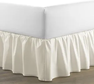 Laura Ashley Home Solid Ivory Ruffled Bedskirt 213143 Ivory Twin