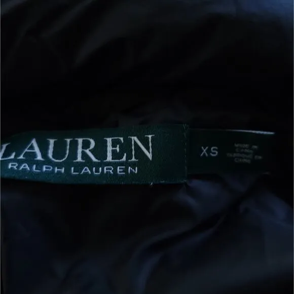 Lauren Ralph Lauren Puffer Down Vest XS Xsmall Black, Jacket Coat Sleeveless
